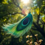 Amuleto de Pluma de Pavo Real: significado y usos (Peacock feather charm)