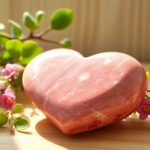 Corazón de Cuarzo Rosa: significado y usos (Rose quartz heart)